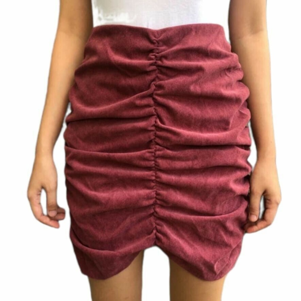 ZARA Draped Ruched Mini Skirt